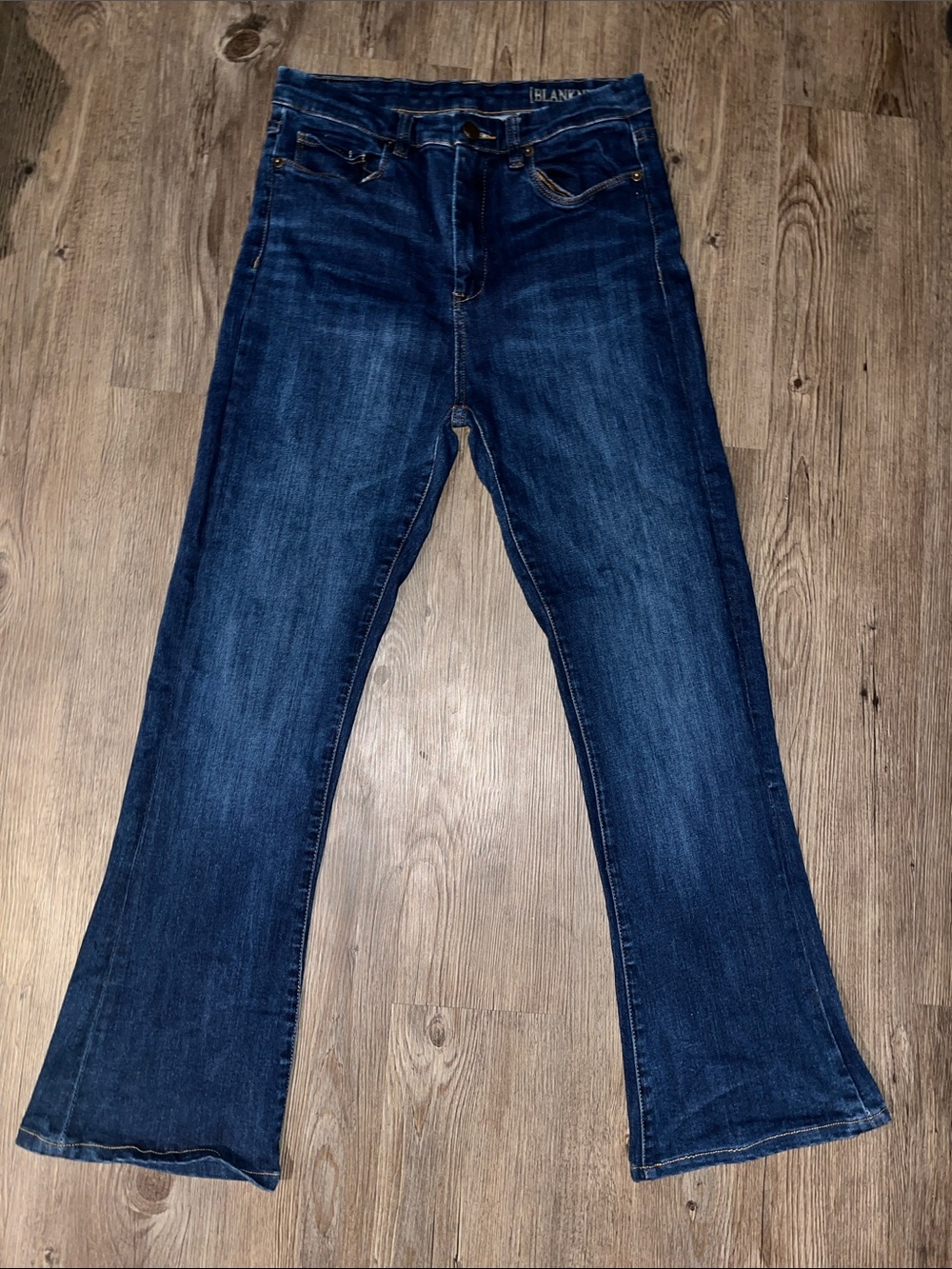 BLANK NYC Deep Indigo Flare Jeans